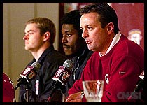 OU Coach Bob Stoops and QB Jeff Heupel